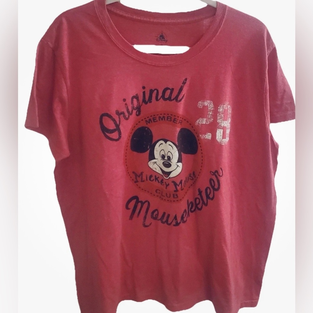 DISNEY- Mickey Mouse Club Member Original Mouseketeer Women's T-shirt Red 2XL - Picture 3 of 5